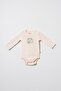 Organic Cotton 2-Piece Long Sleeve Snap Fastener Baby Bodysuit Set - 4