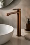 Matte Copper Bowl Sink Faucet Special Color Brass Material 5 Years Warranty Matte Bronze Bowl Fixture - 2