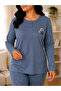 Women's Regular Plus Size Breeze Fabric Mom Pajama Set for Middle Age and Above 4575 - 4