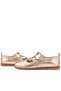 Rakerplus 100% Leather Shiny Copper Buckle Girls' T-Bar Ballerina Shoes - 3