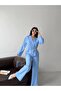 Thin Brooch Tie-Up Oversized Modal Jacket and Trousers Set - 3