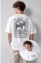 Unisex Oversize Led Zeppelin Madion Square Garden Back Printed Rock Band T-Shirt