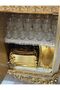 Shelf Depth 60 cm X 5 Mt Luxury Satin Quilted Shelf Cover with Free Installation - Drawer Cover - Wardrobe Cover - White & Cream - 6