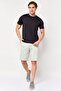 Men Microgrid Print Basic Shorts, Mint Green - 2