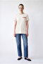Comfortable Fit T-Shirt with Pocket Detail - Ecru