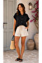 Women's Relaxed Fit Summer Button down Short Sleeve Shirt