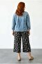 Floral Patterned Short Trousers with Pockets - 6