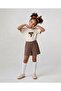 Li̇mi̇ Girl's Soft, Flexible, Embroidered, Combed Cotton Shorts Set - 3