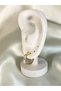 Gold Color Zircon Stone Detailed Dangle Hoop Earrings - 4