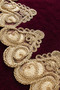 Plum 3-Piece French Lace Luxury Bath Mat Non-Slip Dowry Oval Bath Mat Set Lauris - 6