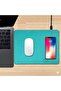 Computer mouse pad with wireless charger for mobile phones (green) - 3