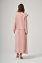 Modal Suit with Ruffle Detail on the Front and Skirt 1088 Powder - 5