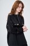 Women's Comfortable Fit Stone Detail Skirt Suit Black 31360 - 3
