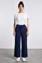 Elastic Waist Crepe Fabric Pocket Trousers