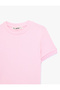 Lace Detailed Short Sleeve Crew Neck Modal Blend Slim Fit T-Shirt - 7
