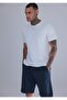 Men's Navy Blue Linen Shorts – Oversized Comfortable Summer Casual Shorts with Elastic Waist and Drawstrings - 4