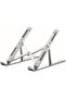 Adjustable Laptop Stand for Desk- Foldable Aluminum Laptop Stand Silver- Lightweight, Portable Laptop Riser