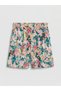 Vizyon New Season Elastic Waist Floral Women's Shorts - 5