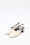 Heeled Shoes 2634 - Blunt Toe Minimal Heel Bone Women's Heeled Shoes - 5
