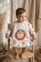 Savannah Lion Series Waterproof Long Sleeve Bib - Blw Compatible, Stain-Resistant, and Bohemian Design - 3