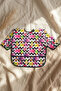 Liquid-Proof Long-Sleeved Baby Food Bib - Pop-Art Patterned Stain-Proof Pocket Compatible with Blw Compatible Feeding Bib - 6