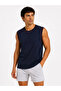 Men's 3-Piece Sleeveless Athlete Set Summer Crew Neck - Black, Navy Blue, White - 2