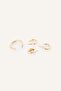 Women's Gold Color 6-Piece Hoop Earring Set H7453Axns - 3