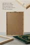 Emerald Green Gold Embellished Glass Single Wooden Table - Natural Wood Framed Home and Business Table - 5