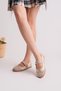 Women's Cream Buckle Mary Jane Casual Sports Ballerina Shoes - 4