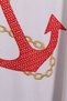 Women's Plus Size Lycra Crew Neck Anchor Embroidery Short Sleeve Mom T-Shirt Combed Cotton Blouse - 7
