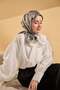 وشاح تيفيل الحريري 11527 - 04 نمط باتيك أخضر ناعم - 4