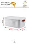 Decorative Storage Box 3-Piece Organizer with Lid Bathroom Kitchen Organizer Multi-Purpose Box - 3