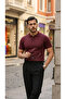 Men's Button Collar Short Sleeve Cotton Knitwear T-Shirt - 2