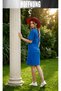 Women's Short Sleeve Crew Neck T-Shirt Dress Nightgown - 5