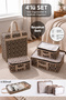 4-Piece Travel Organizer Set - Shoe Organizer, Suitcase Organizer, Travel Organizer, Beige