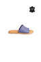 Eliza Cobalt Blue Genuine Leather Women's Slippers - 2