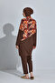 Sport Lycra Full Covered Hijab Swimsuit 6497 Brown - 4