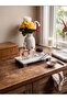 Natural White Marble Anthracite Marble Stand & Organizer Stand 24X12 cm (Oil Tray, Coffee Presentation Tray) - 2