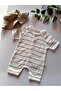 100% Cotton Striped Baby Boy Summer Rompers with Hat - Set of 2