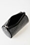 Women's Zerrin Rowed White Stone Suede Cylinder Zipper Closure Mini Handbag and Shoulder Bag - 6