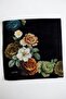 Women's Black Background Floral Patterned Organic Cotton Soft Scarf - 2