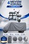 Motorcycle Tarpaulin Yuki̇ Yk-72 Greta 3-Wheel Electric Vehicle Tarpaulin Gray 4 Seasons Waterproof Uv Protected