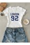 London Printed Crew Neck Tee Crop T-Shirt