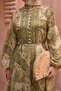 Button Detail Authentic Green Dress - 2