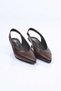 Laceless Neolite Sole Genuine Leather Open Back Thin Heeled Shoes 342-041 Women's Shoes - 7
