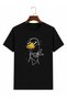 Unisex Oversize T-Shirt Duck with Scarf Printed 100% Cotton T-Shirt Comfortable Fit
