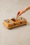 3-Piece Bamboo Rectangular Breakfast & Snack Serving Presentation Set