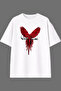 Paradise Design Front Printed White Oversize T-Shirt