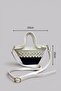 Siena Mini Women's Bag - Handmade Straw Textured Shoulder and Hand Bag with Leather Pouch - 2