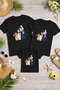 Mother Father Child Combination T-Shirt Cotton Oversize Family Combination T-Shirt (Products Sold Individually)